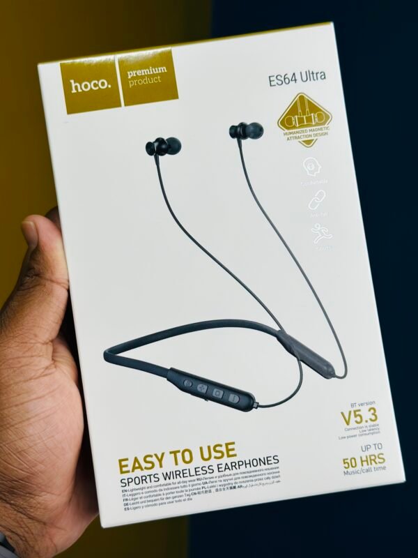 Hoco ES64 Ultra Sports Bluetooth Wireless Neckband Earphone - Image 8