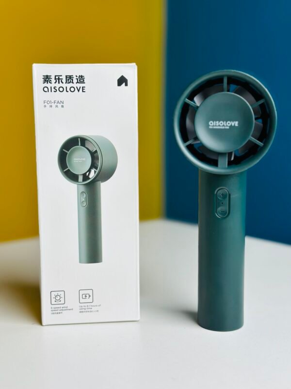 Xiaomi AISOLOVE F01 Handheld Turbo Fan (2000mAh Battery) – Green Color - Image 6