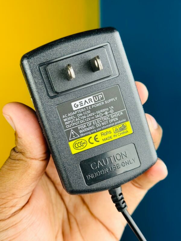 GearUP 12V/3A Power Adapter for WGP and Router (AC 100-240V To DC 12V, 3A) - Image 3