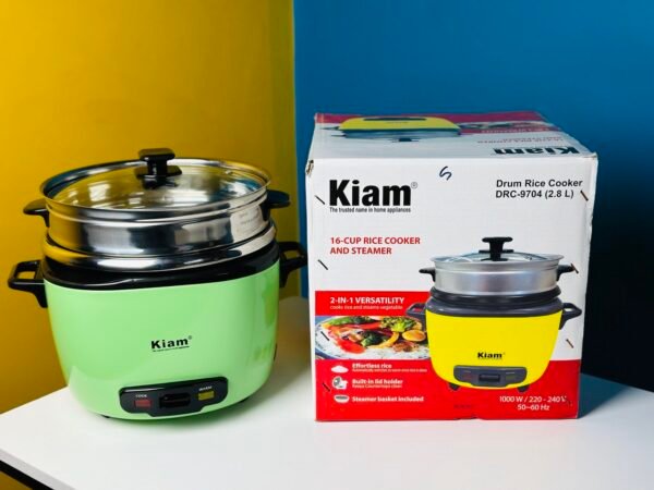 Kiam DRC 9704 2.8 liter Stainless Steel + Non-Stick Double Pot Rice Cooker - Image 6