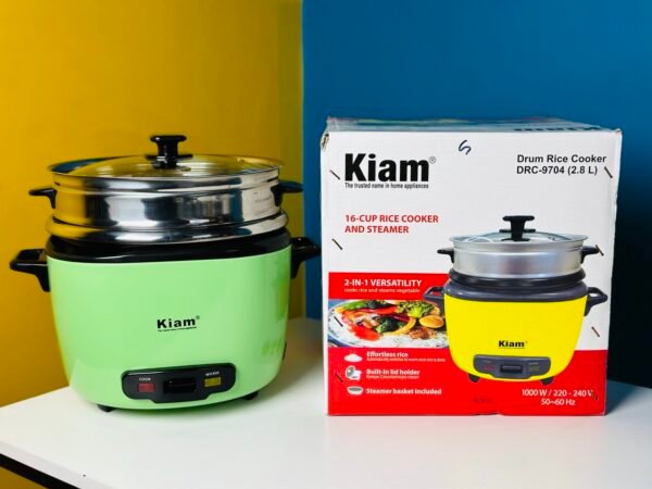 Kiam DRC 9704 2.8 liter Stainless Steel + Non-Stick Double Pot Rice Cooker - Image 2