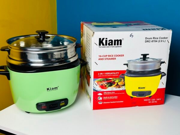 Kiam DRC 9704 2.8 liter Stainless Steel + Non-Stick Double Pot Rice Cooker - Image 3