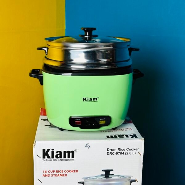 Kiam DRC 9704 2.8 liter Stainless Steel + Non-Stick Double Pot Rice Cooker - Image 4